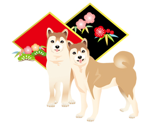 サンプル　日本犬 和風-3