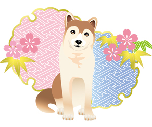 サンプル　日本犬 和風-6
